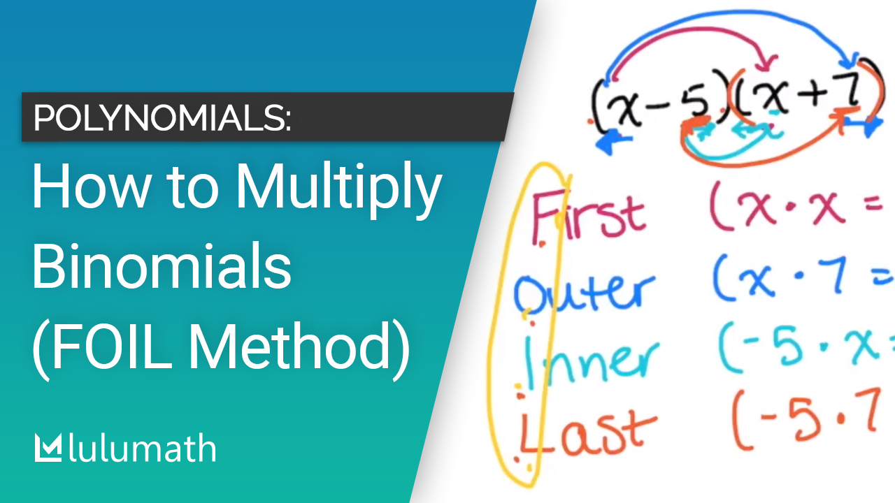 How To Multiply A Binomial By A Binomial (FOIL Method) | Lulumath